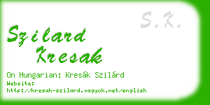 szilard kresak business card