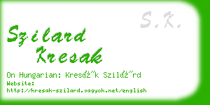 szilard kresak business card